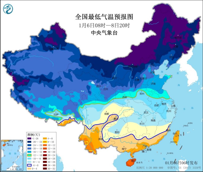                     寒潮蓝色预警！山东江苏浙江等地部分地区降温可达10℃                    2