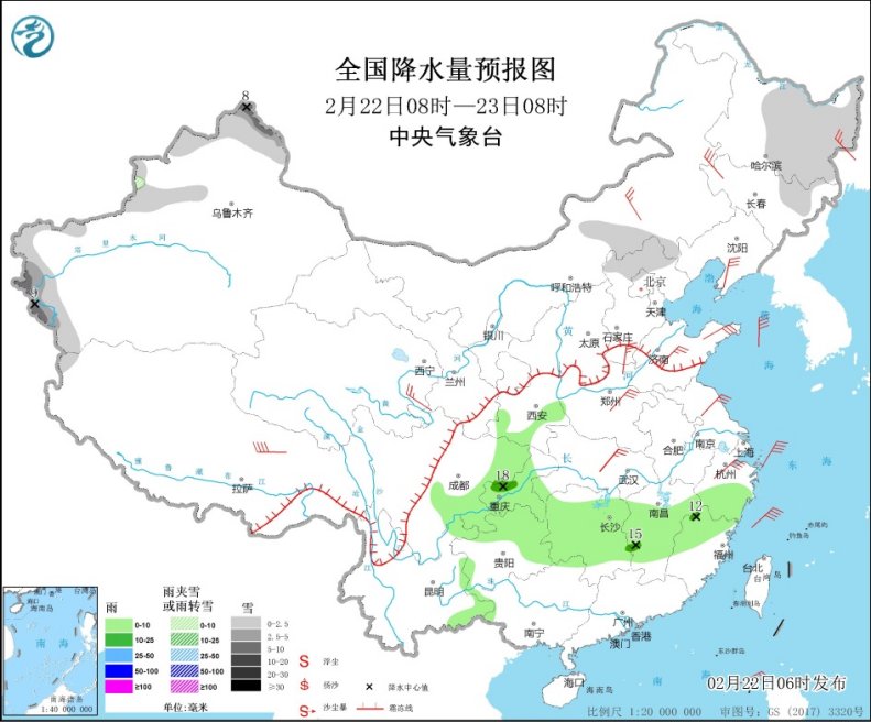                     本周大部气温骤降需防寒 中东部降水增多                    1