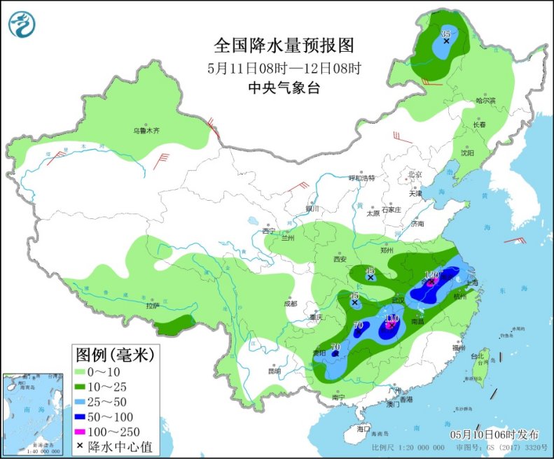                     南方再迎新一轮强降水 长江中下游为降雨重心                    2