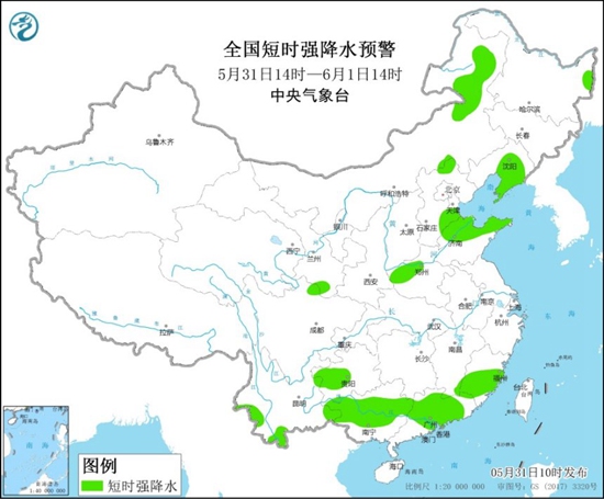                     强对流天气预警！内蒙古辽宁河北等9省区市有雷暴大风或冰雹                    2