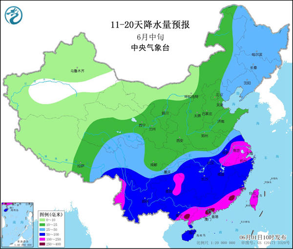                     南方新一轮强降雨即将来袭 6月上旬局地降水将偏多1倍以上                    3