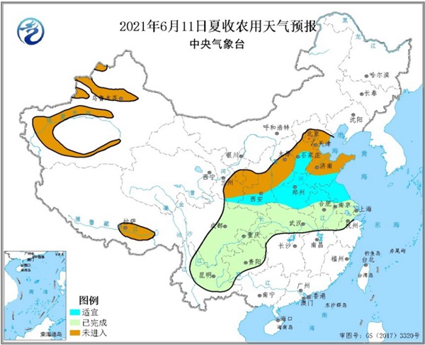                     未来三天北方大部天气晴好 华北降水增加利于夏收夏播                    3