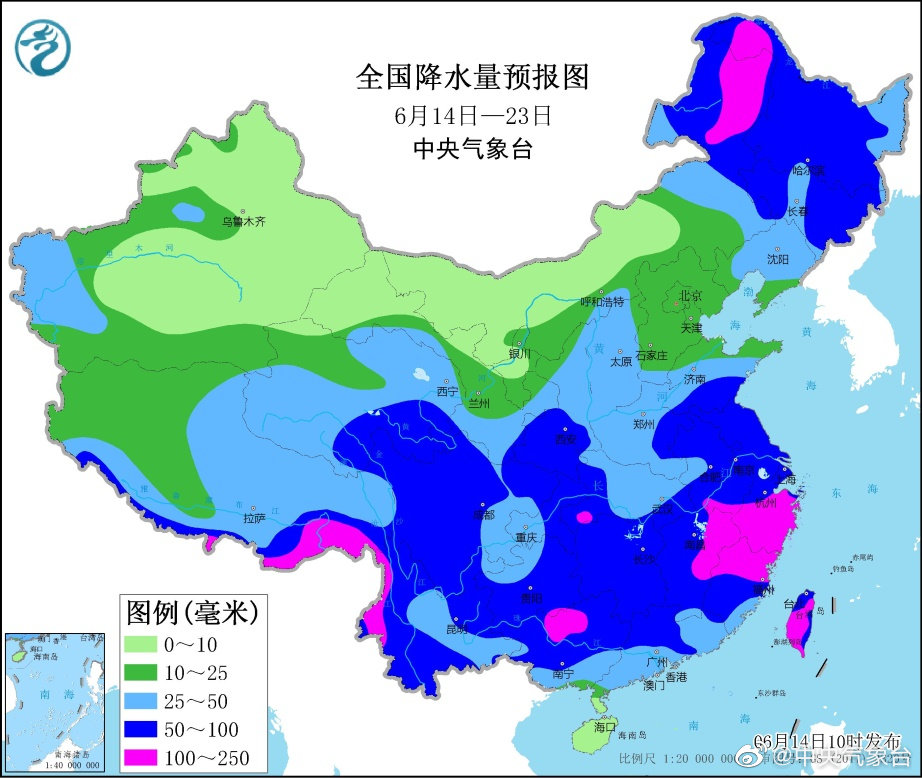                     局地降雨将较常年同期偏多1倍                    1