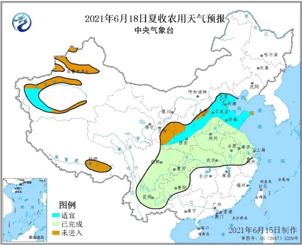                     华北麦收区以晴为主总体利于夏收 夏种区仍有降水天气利于趁墒播种                    3