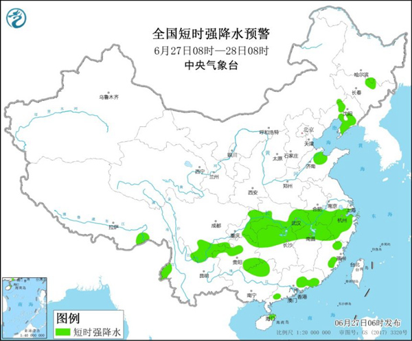                     强对流天气蓝色预警 11省区局地有雷暴大风或冰雹                    2