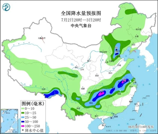                     梅雨持续发力！长江中下游地区暴雨“扎堆” 北方冷涡活跃小心强对流                    3