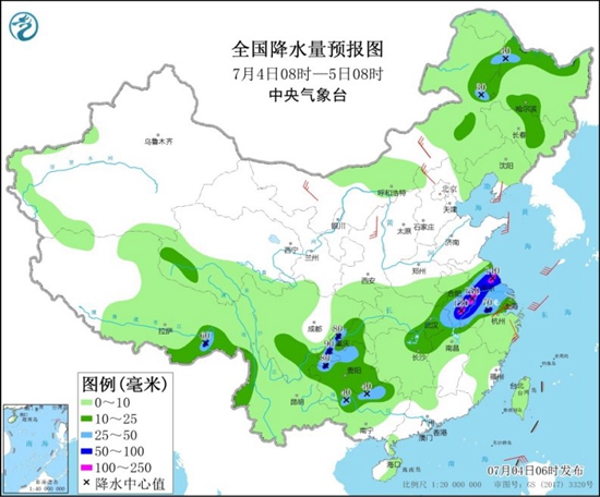                     江汉江淮等地强降雨持续 江南华南高温唱“主调”                    1