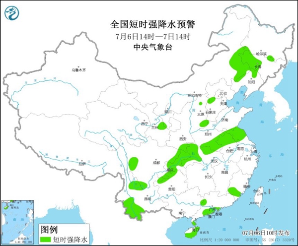                     强对流天气蓝色预警：江苏重庆等17省区市将有短时强降水                    2
