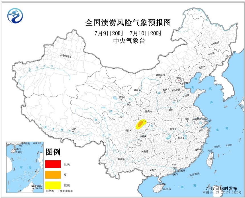                     渍涝风险预报！陕西四川部分地区风险较高                    1