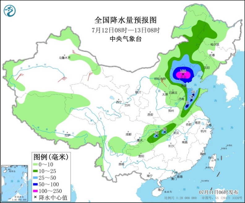                     华北今年以来最强降雨来袭 江南华南“桑拿天”持续                    2