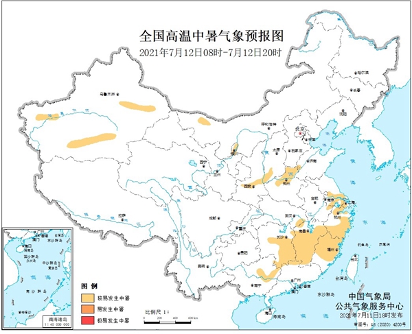                     健康气象预报：浙江广东等16省区部分地区较易发生中暑                    1