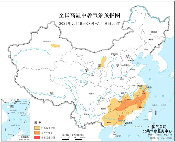                     健康气象预报：广东浙江等5省部分地区易发生中暑                    1