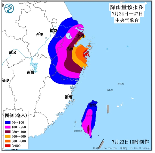                     警惕！“烟花”逼近华东 或长时间滞留致持续性强风暴雨                    4