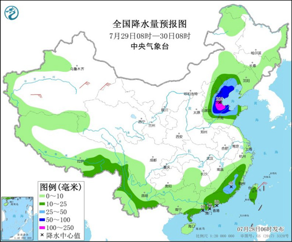                     山东河南安徽等局地有大暴雨 华南高温将缩减                    2