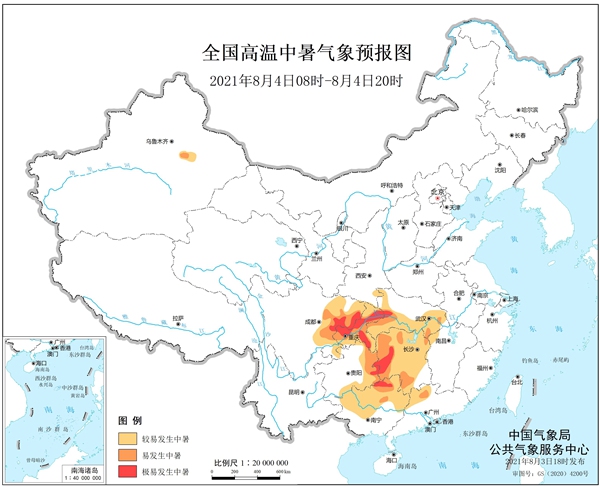                     健康气象预报：四川重庆湖北等6省区市局地极易发生中暑                    1