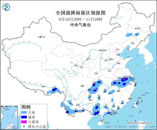                     全国14省区市部分地区有大到暴雨 安徽江苏重庆局地有大暴雨                    1