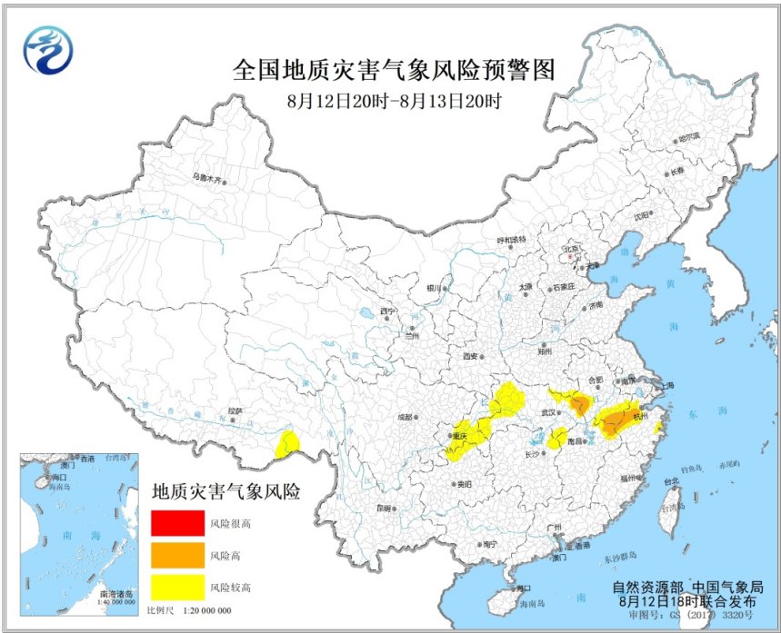                     地质灾害预警！浙江安徽江西等地局地发生地质灾害气象风险高                    1