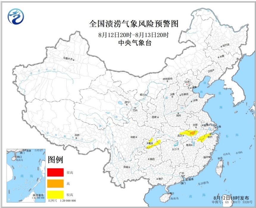                     渍涝风险气象预报：重庆等地部分地区发生渍涝风险较高                    1