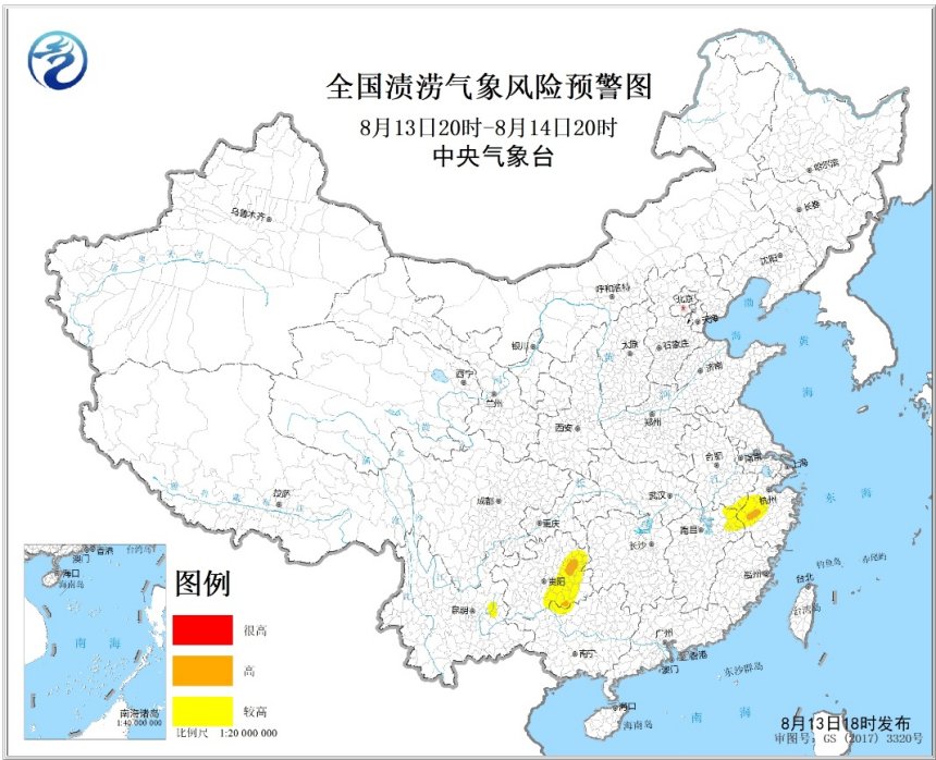                     渍涝风险气象预报：浙江贵州等地局地发生渍涝气象风险高                    1