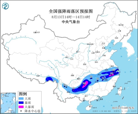                     暴雨黄色预警继续！湖南江西浙江贵州云南等地局地有大暴雨                    1