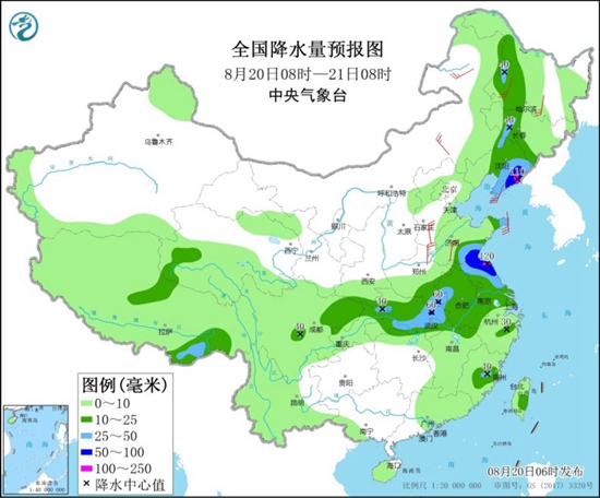                     辽宁山东等地有大到暴雨 江南华南闷热难消                    1