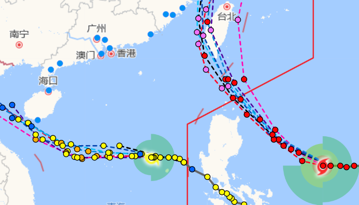 台风网温州台风网最新路径图发布系统 台风康森和灿都最新位置在哪里2