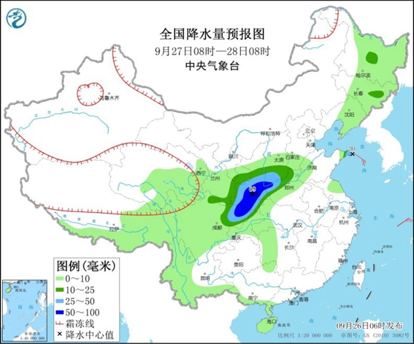 9月26日四川盆地等地受雨水“青睐” 南方“秋老虎”持续发威                    2